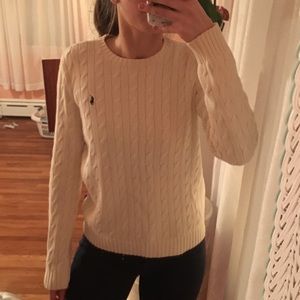 Ralph Lauren Polo Sport cream cable knit sweater